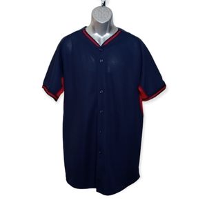 Majestic Navy & Red Jersey Size Large